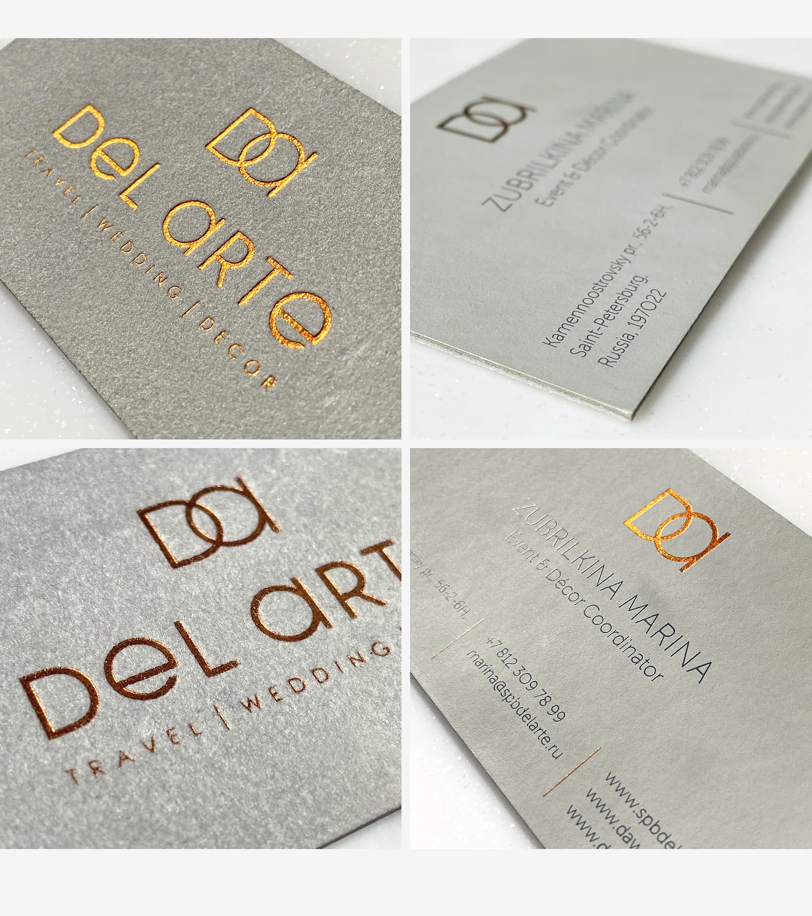 Логотип и визитка для агентства путешествий и организации торжеств Del Arte