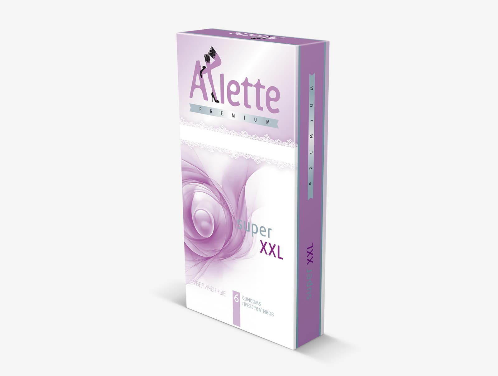 Дизайн серии упаковок презервативов бренда Arlette