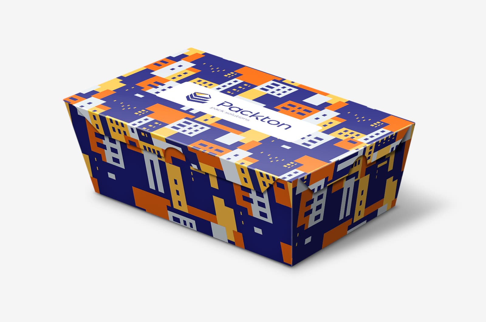 Дизайн серии фирменных упаковок для городских доставок компании Packton